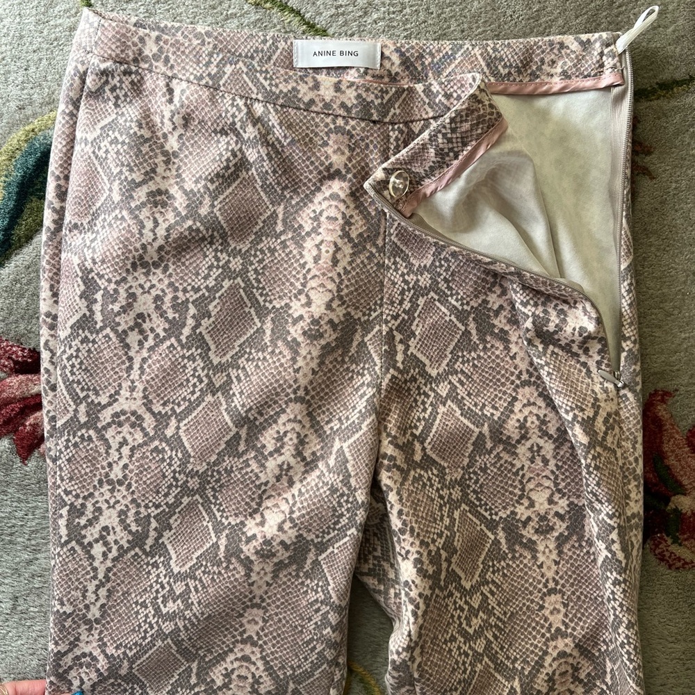 Anine Bing Cigarette Python Trousers. - image 2